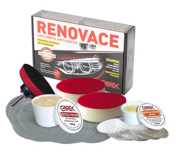sada na RENOVACI plastových světlometů (VELKÁ) CAREX 90710