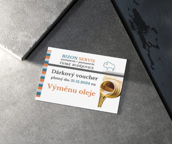 Dárkov﻿ý voucher - Výměna oleje v Bizon autoservisu