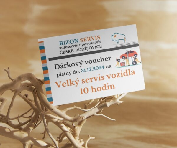 Dárkov﻿ý voucher - Velký servis vozidla 10 hodin v Bizon autoservis